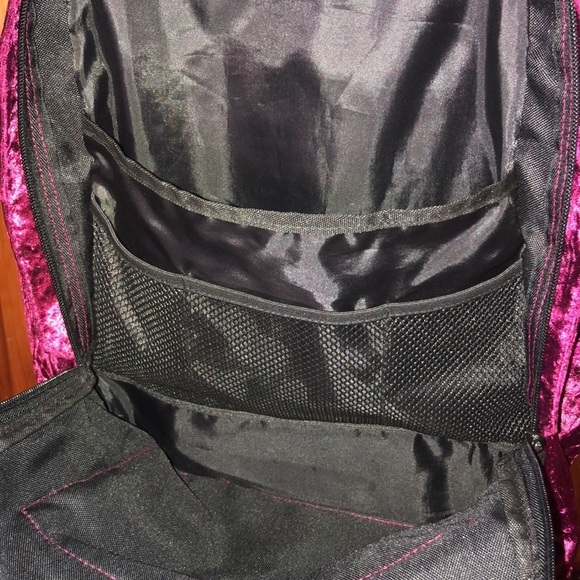 Victoria’s Secret Pink Campus Backpack Ruby Velvet school bag travel bag purple‍ - Picture 9 of 11